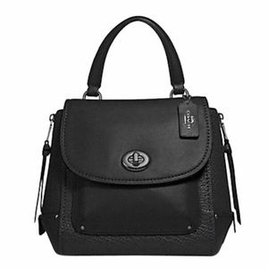 Coach Mini Faye Leather Backpack